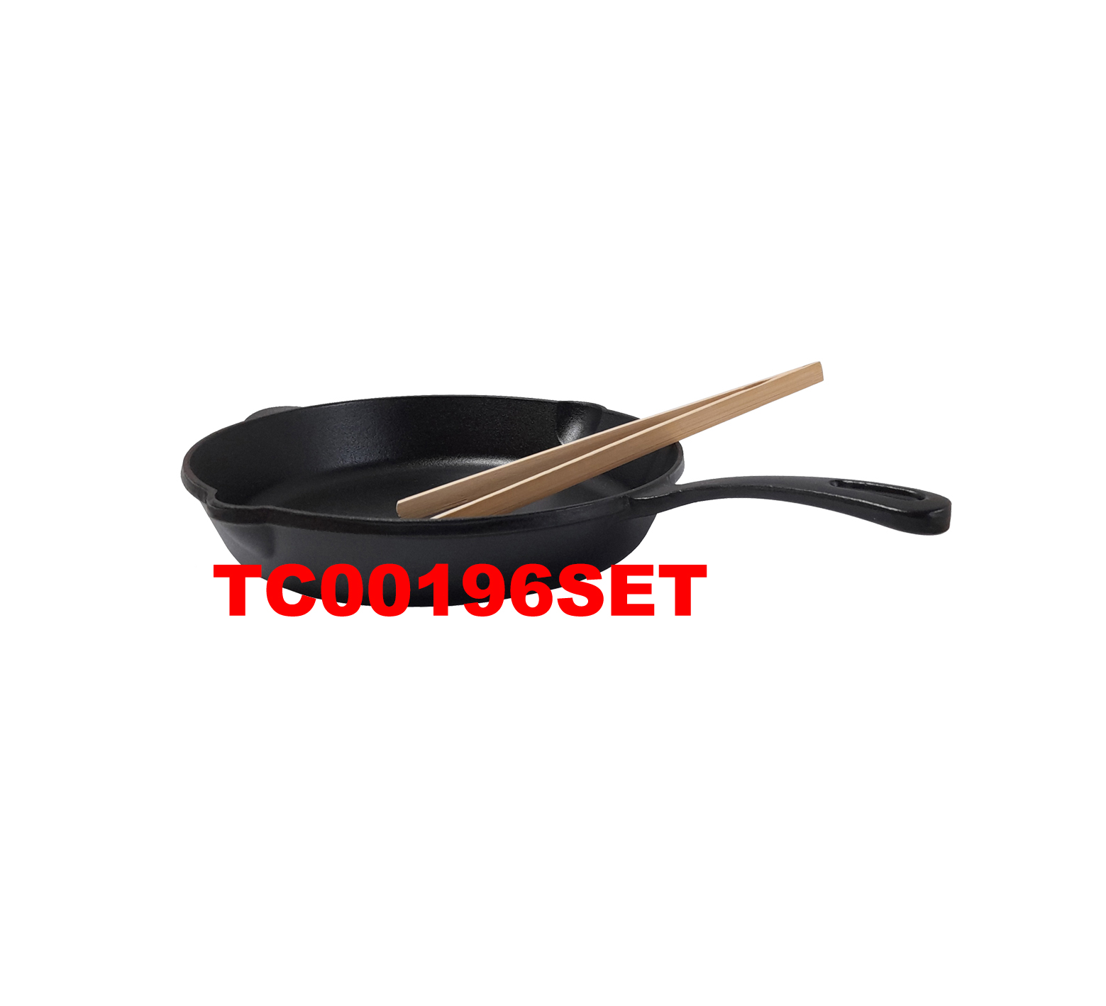 4 PCS CAST IRON COVER FRY PAN SET