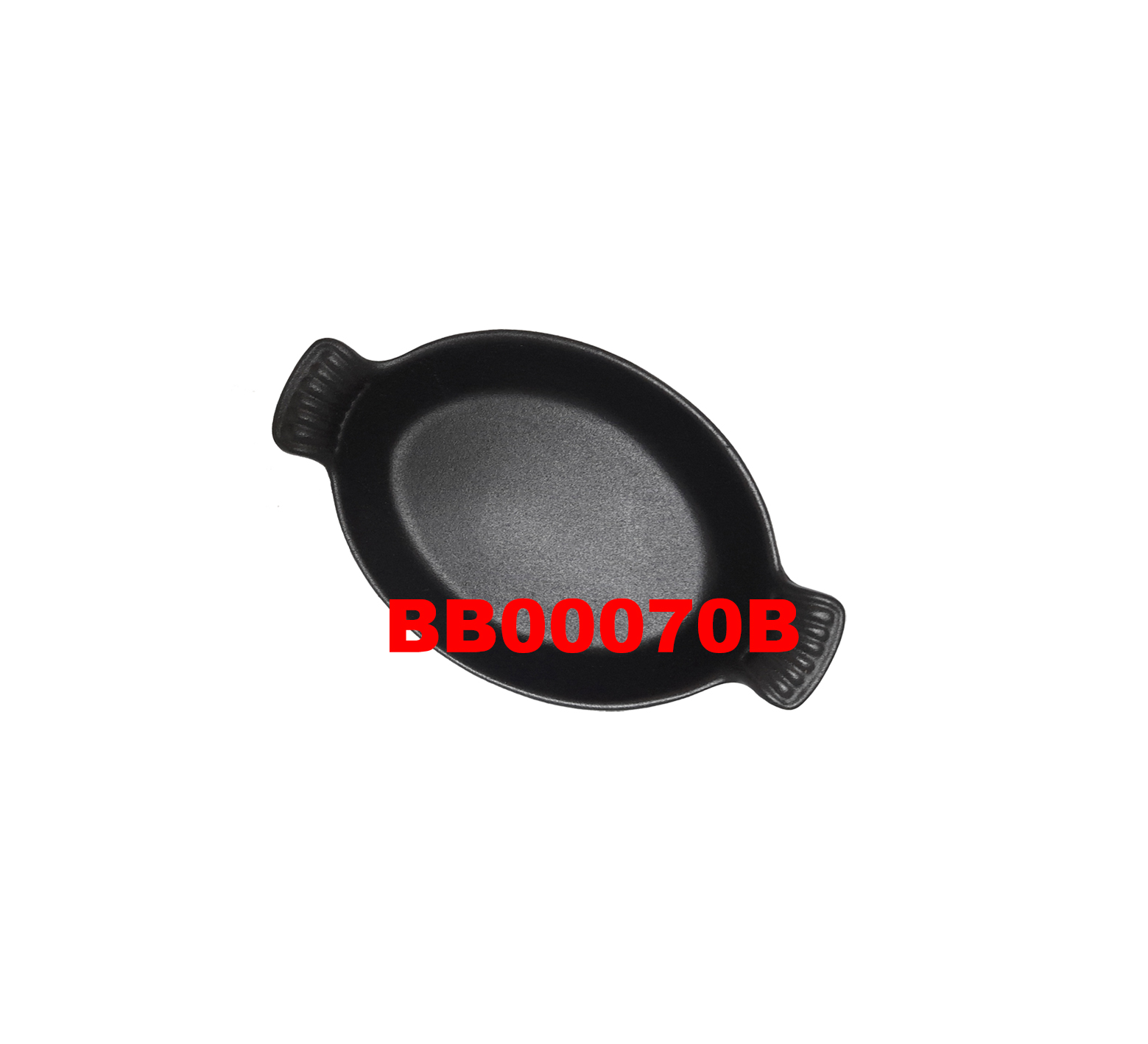 29 x 18 CM CAST IRON OVAL GRATIN DISH