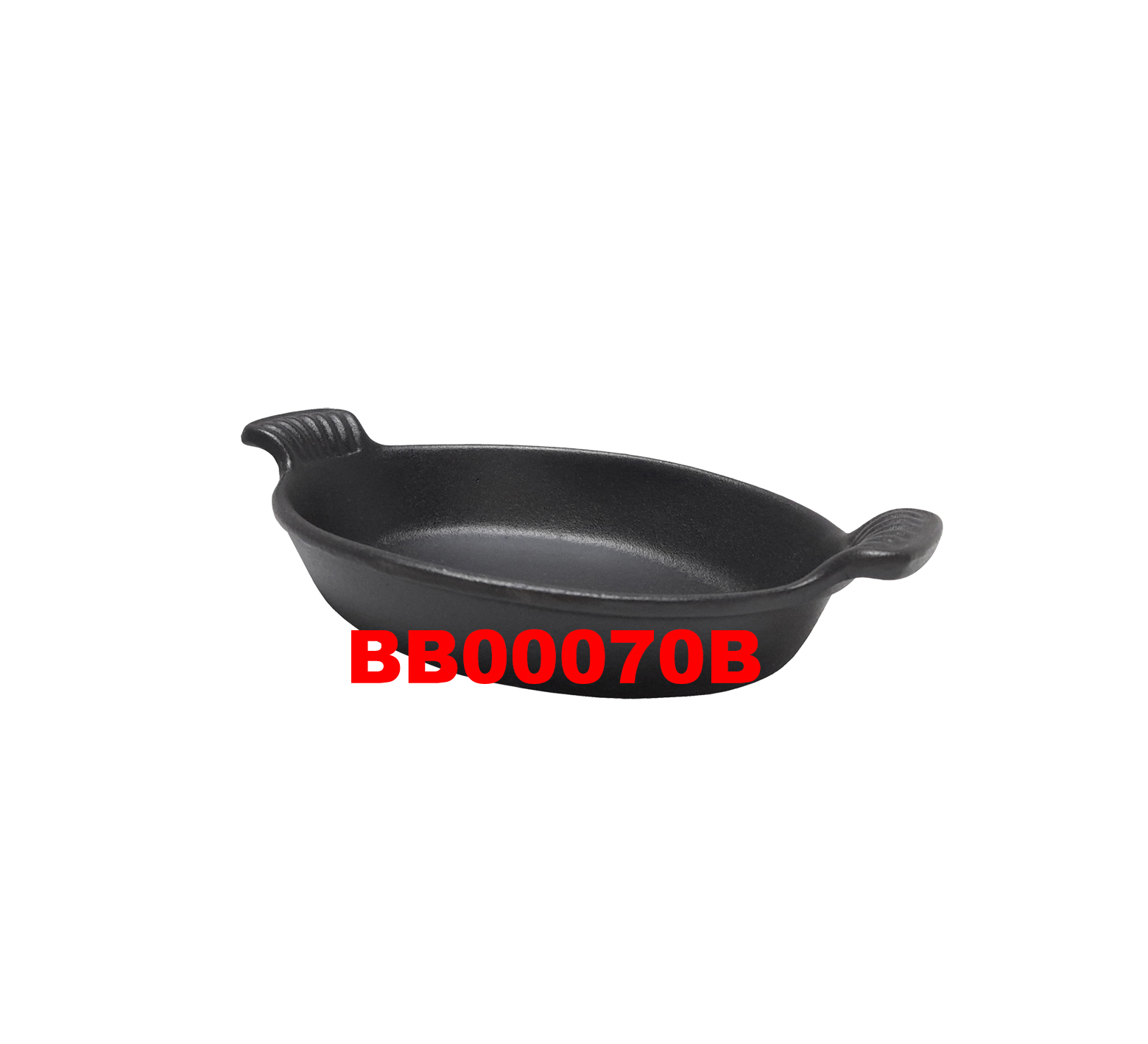 29 x 18 CM CAST IRON OVAL GRATIN DISH