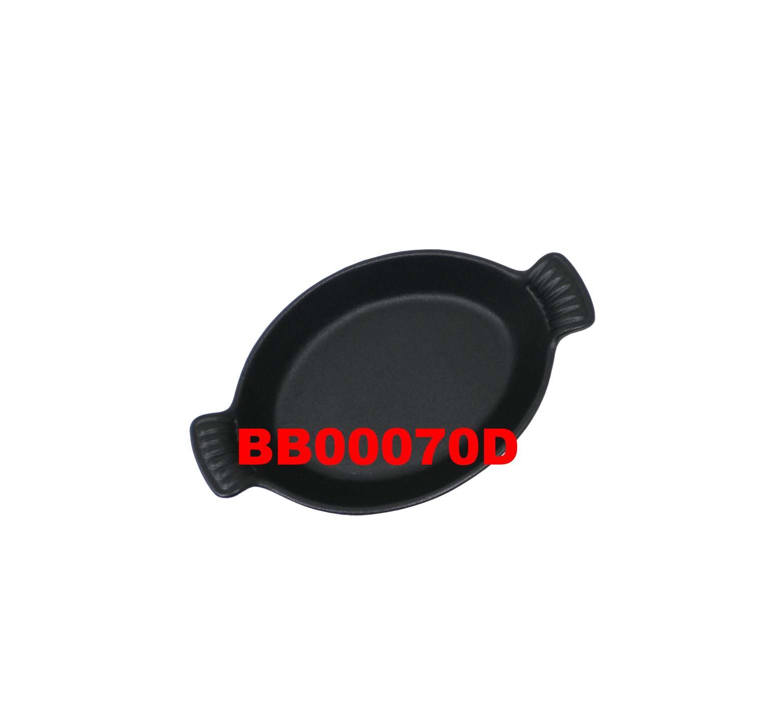 38 x 23 CM CAST IRON OVAL GRATIN DISH