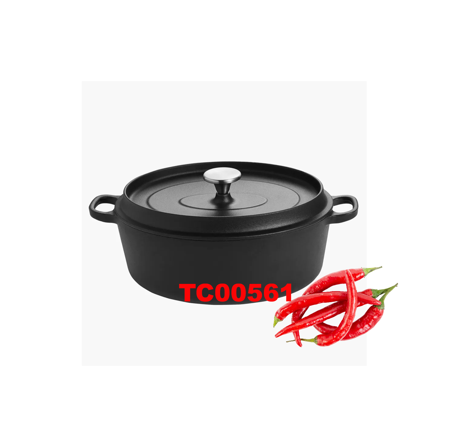 24 CM CAST IRON ROUND CASSEROLE