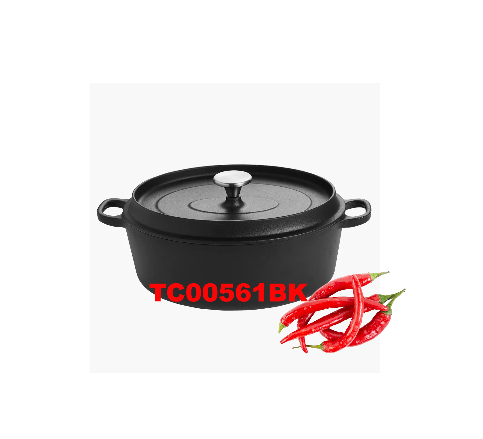 24 CM CAST IRON ROUND CASSEROLE