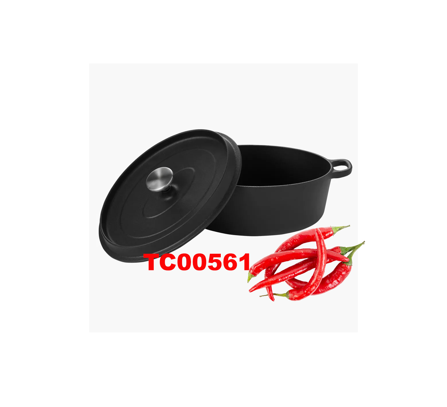 24 CM CAST IRON ROUND CASSEROLE