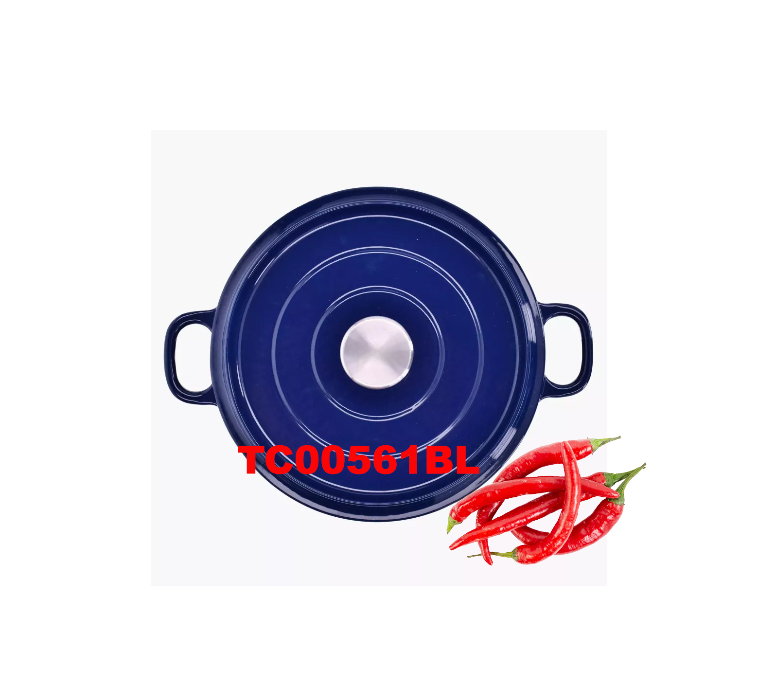 24 CM CAST IRON ROUND CASSEROLE