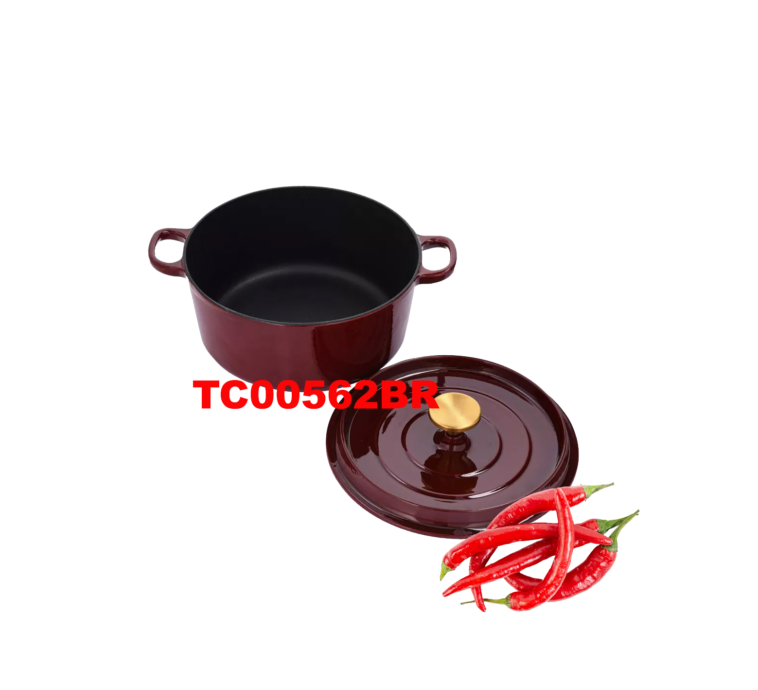 24 CM CAST IRON ROUND CASSEROLE