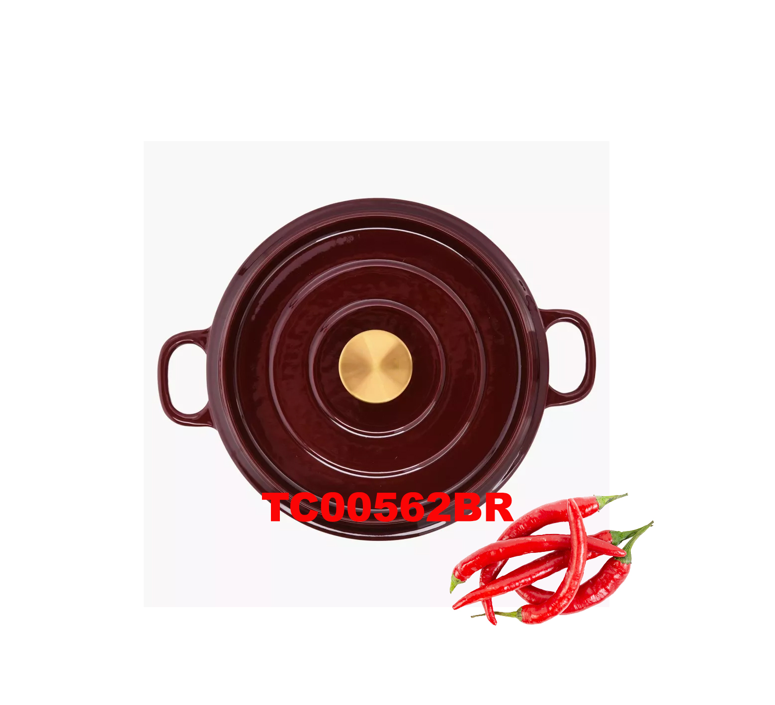 24 CM CAST IRON ROUND CASSEROLE