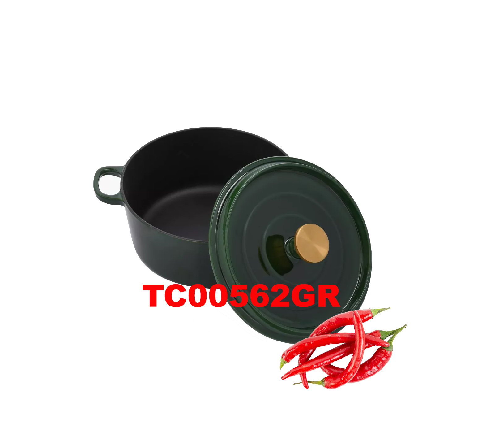 24 CM CAST IRON ROUND CASSEROLE