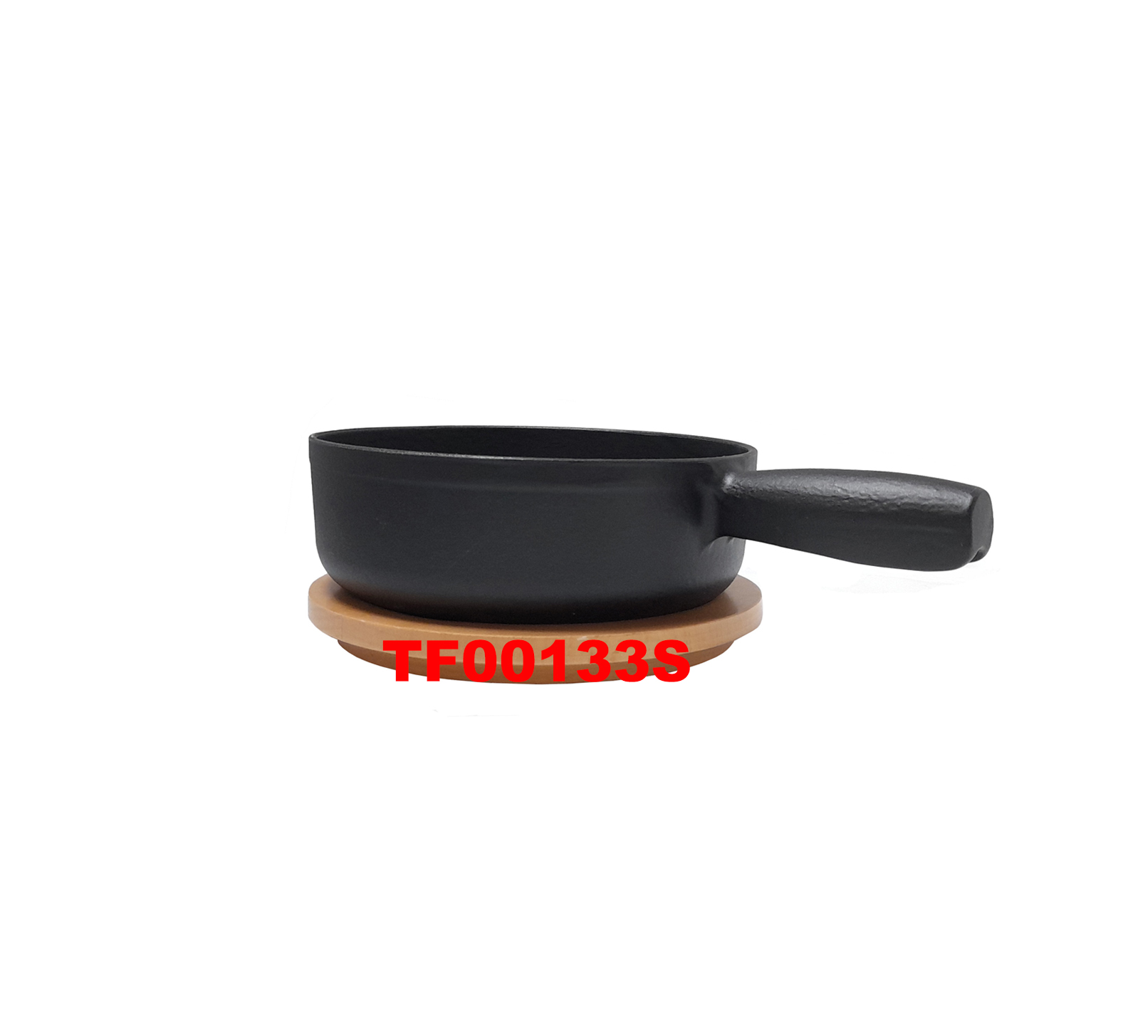 19.5 CM CAST IRON CHEESE FONDUE POT WITH BASE