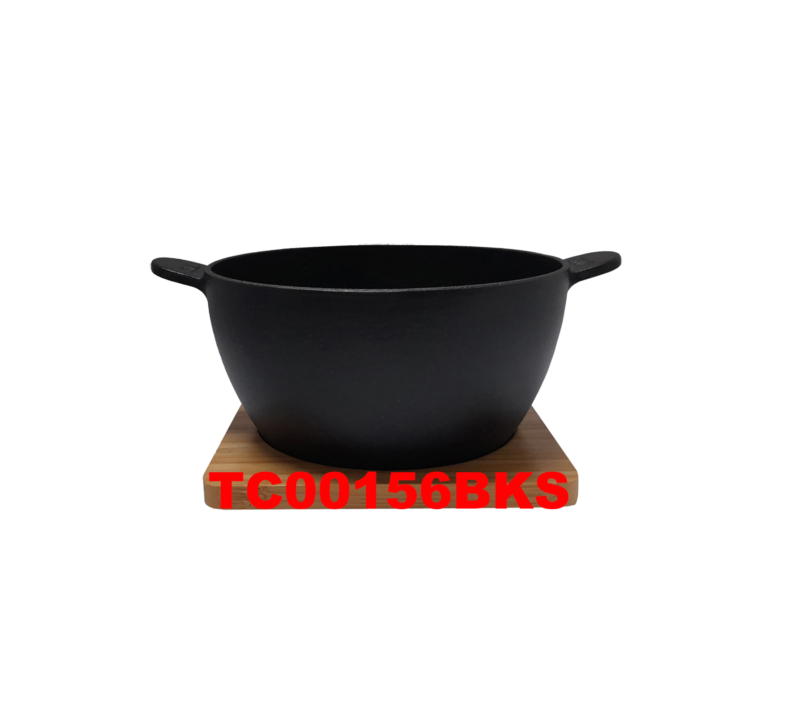 18.5 CM CAST IRON ENAMELED CASSEROLE WITH BASE