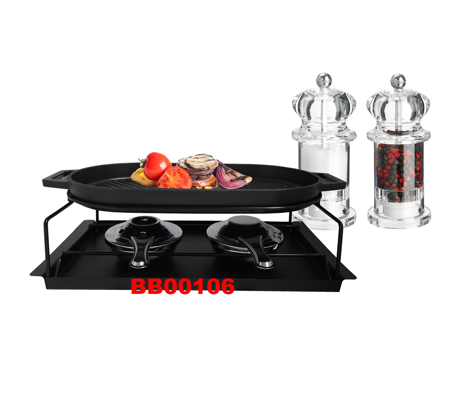 5 PCS CAST IRON GRILL SET