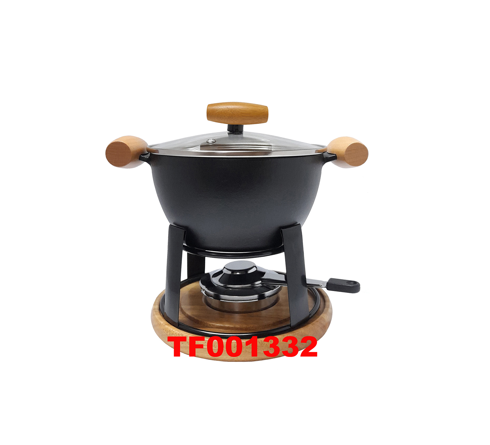 12 PCS CAST IRON FONDUE & BAKER SET