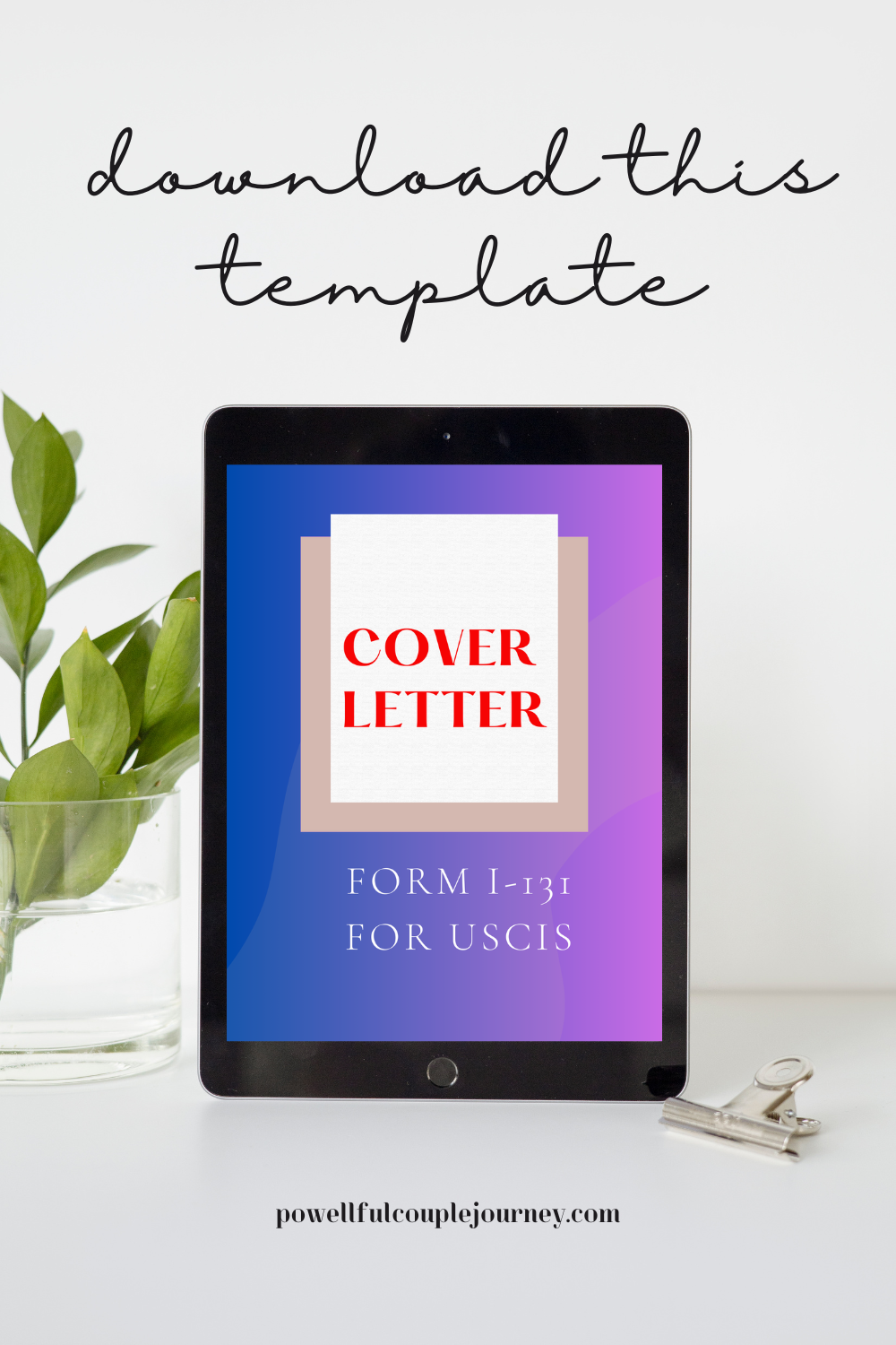 Form I-131 Travel Document Cover Letter 