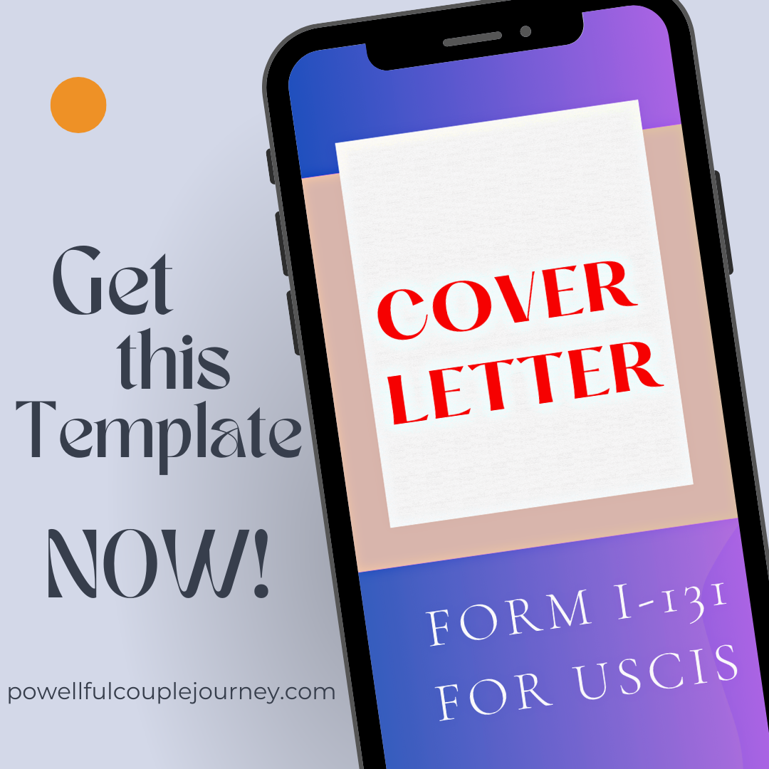 Form I-131 Travel Document Cover Letter 