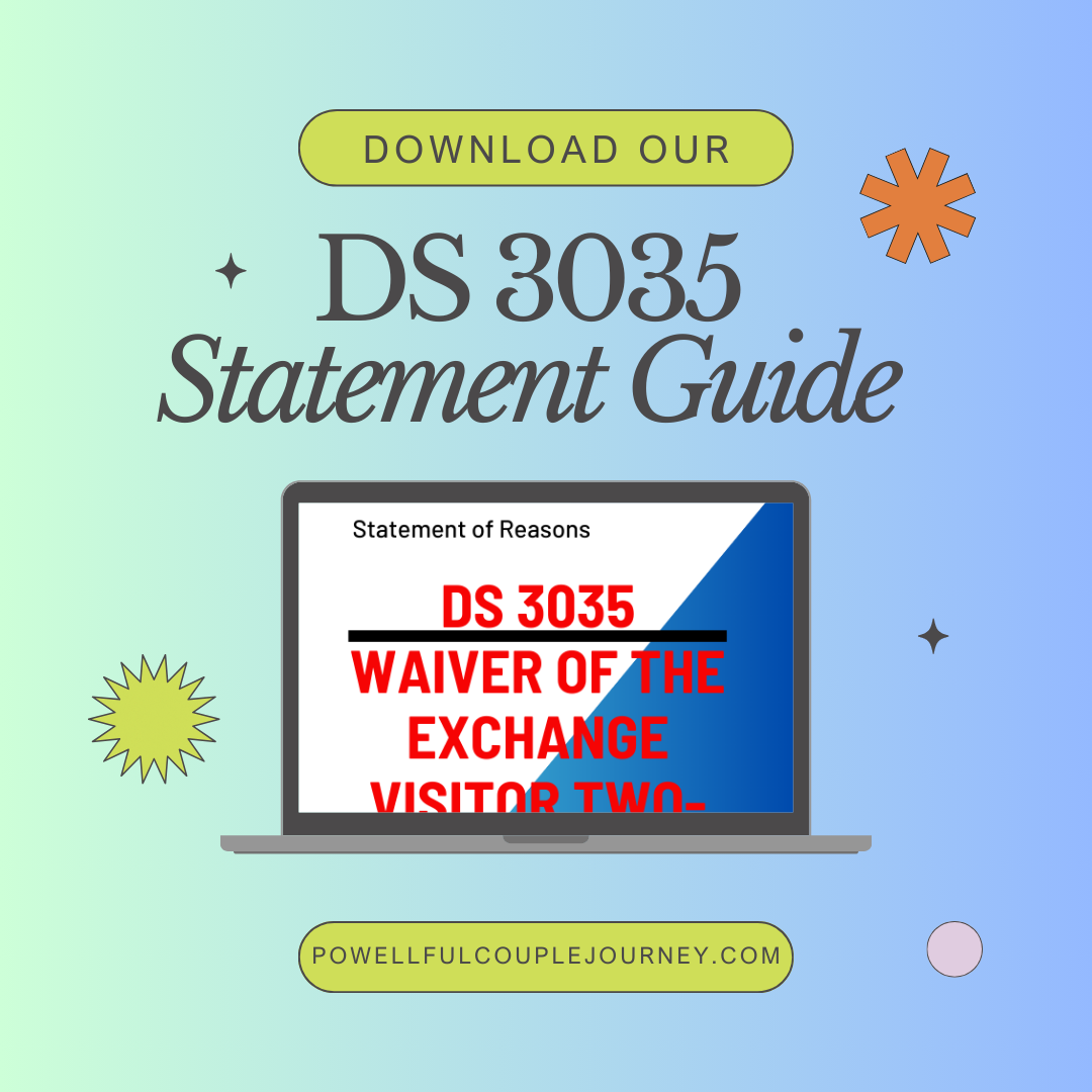  DS-3035 J1 Waiver Application: Your Personalized Statement of Reasons