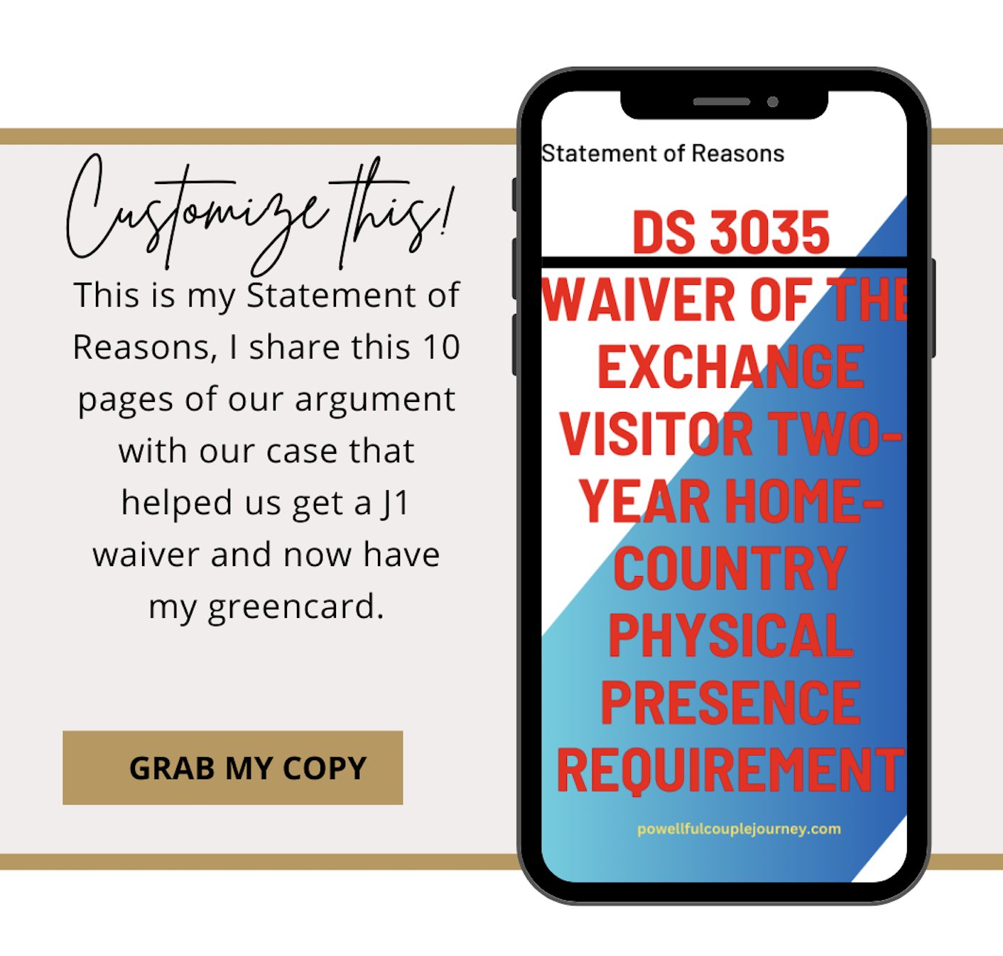  DS-3035 J1 Waiver Application: Your Personalized Statement of Reasons