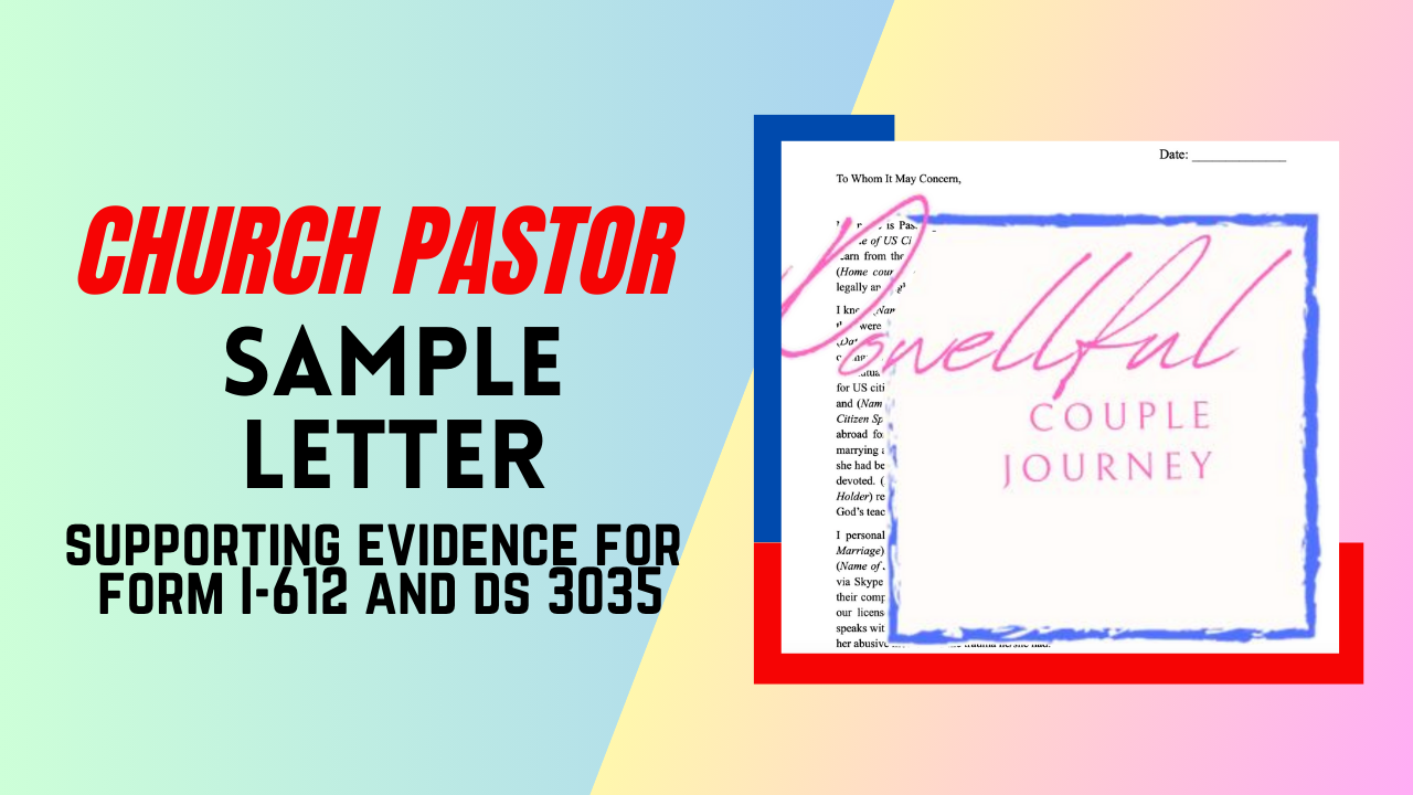 Church Pastor Sample Letter Template
