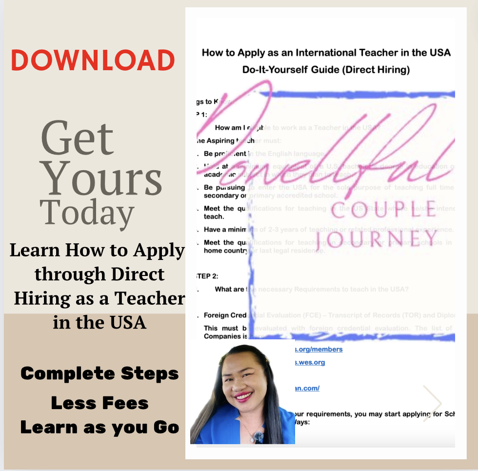 Application Guide for International Teacher in the USA
