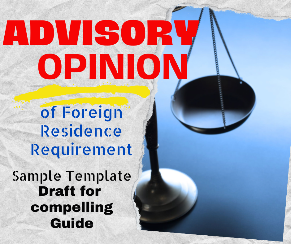 Advisory Opinion Template J1 Teacher with "P" Code