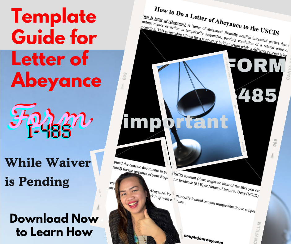 Letter of Abeyance to the USCIS Template Guide 
