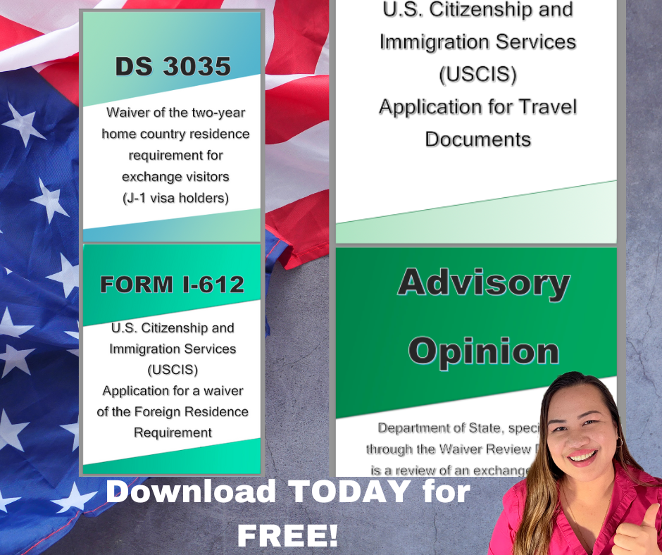 Application Documents Set for J1 Waiver Process with USCIS and DOS 