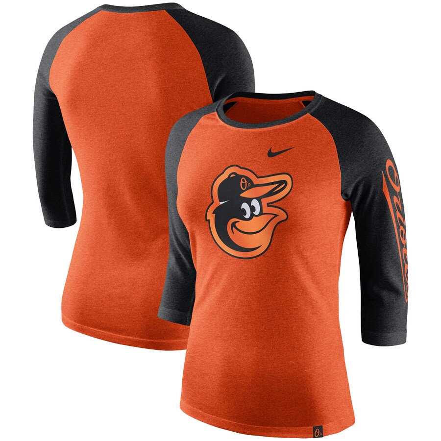 3/4-Sleeve Raglan T-Shirt - Orange