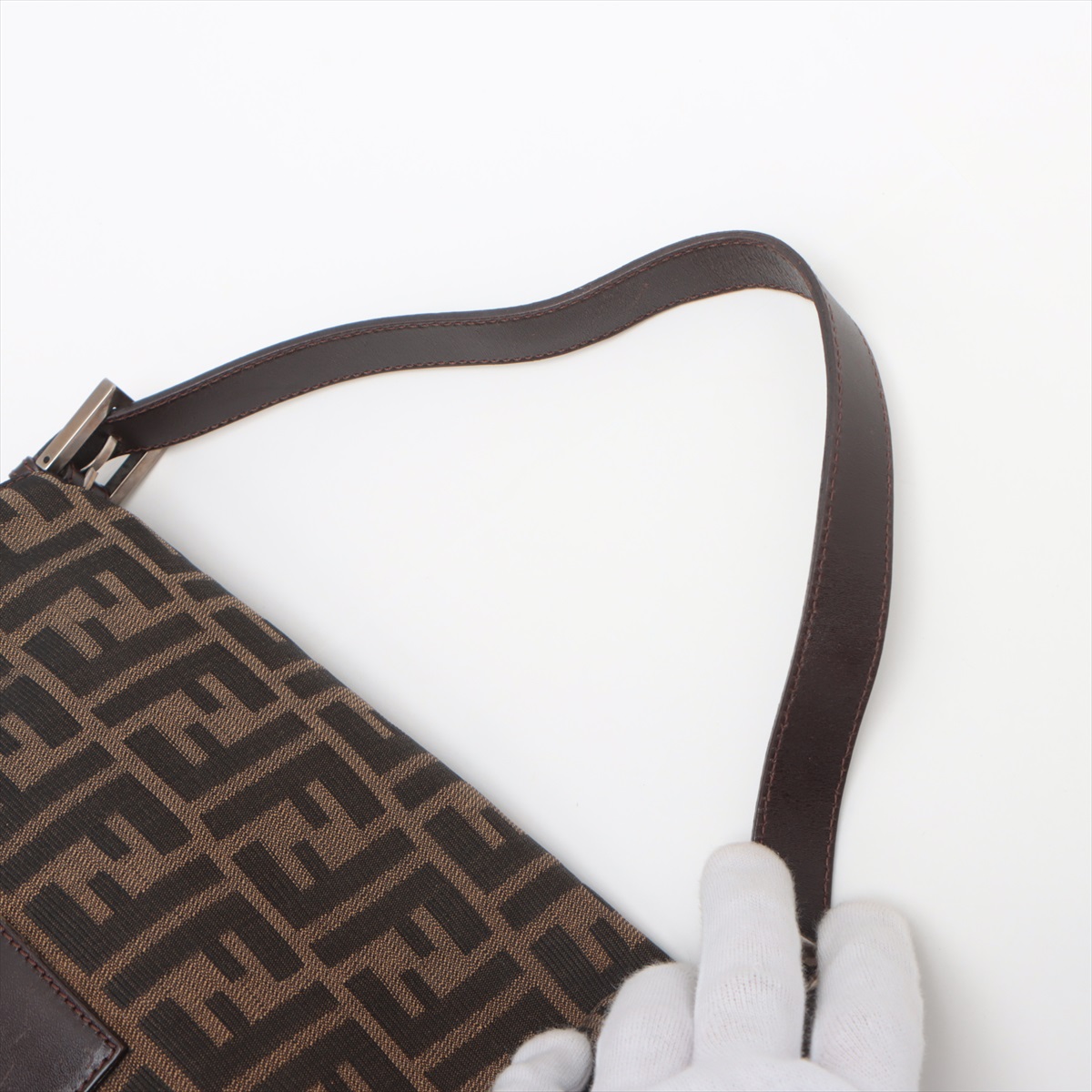 Fendi Mamma Baguette Zucca Brown