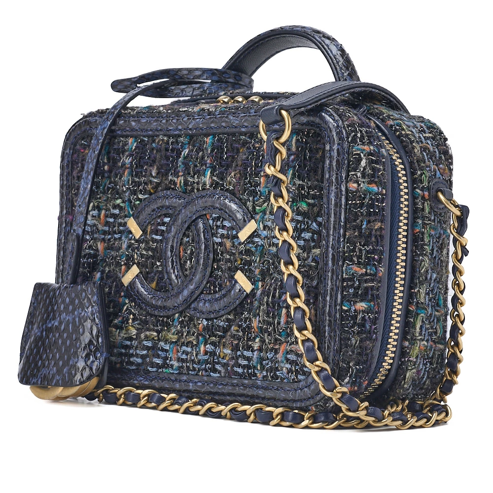Chanel Filigree Mini Python x Tweed