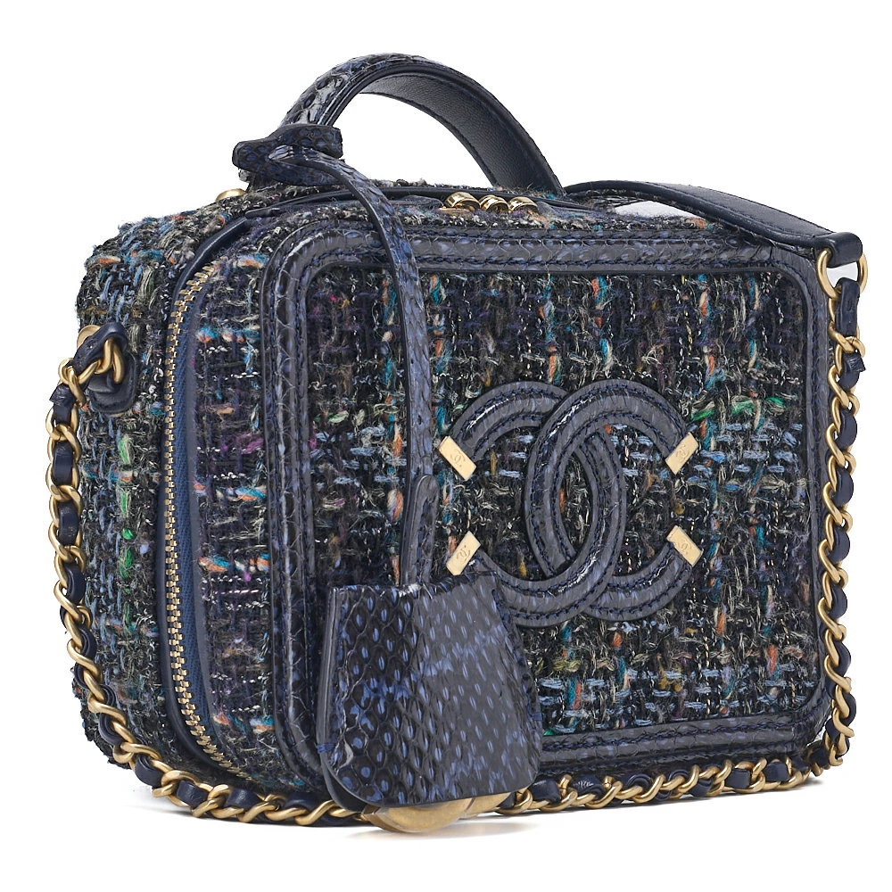 Chanel Filigree Mini Python x Tweed