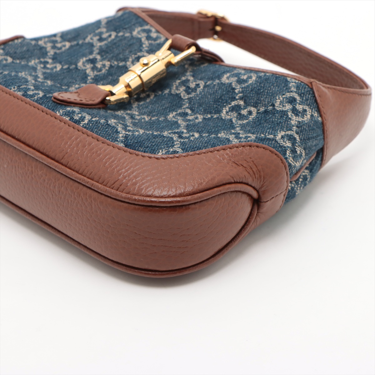 Gucci Jackie Denim & Leather Shoulder Bag