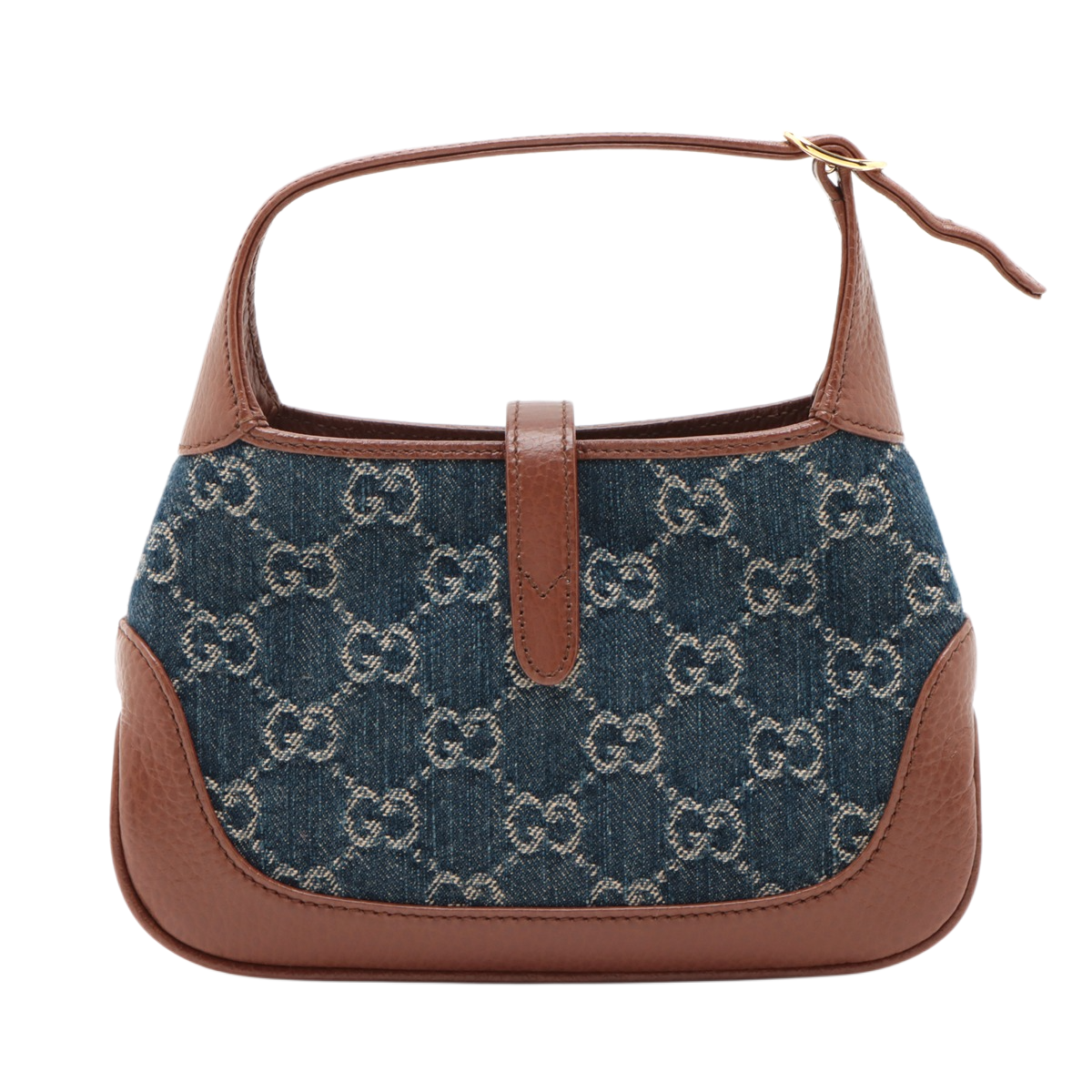 Gucci Jackie Denim & Leather Shoulder Bag