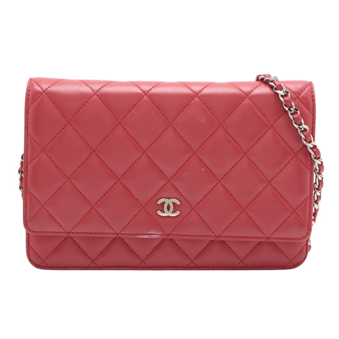 Matelasse Lambskin Chain Wallet