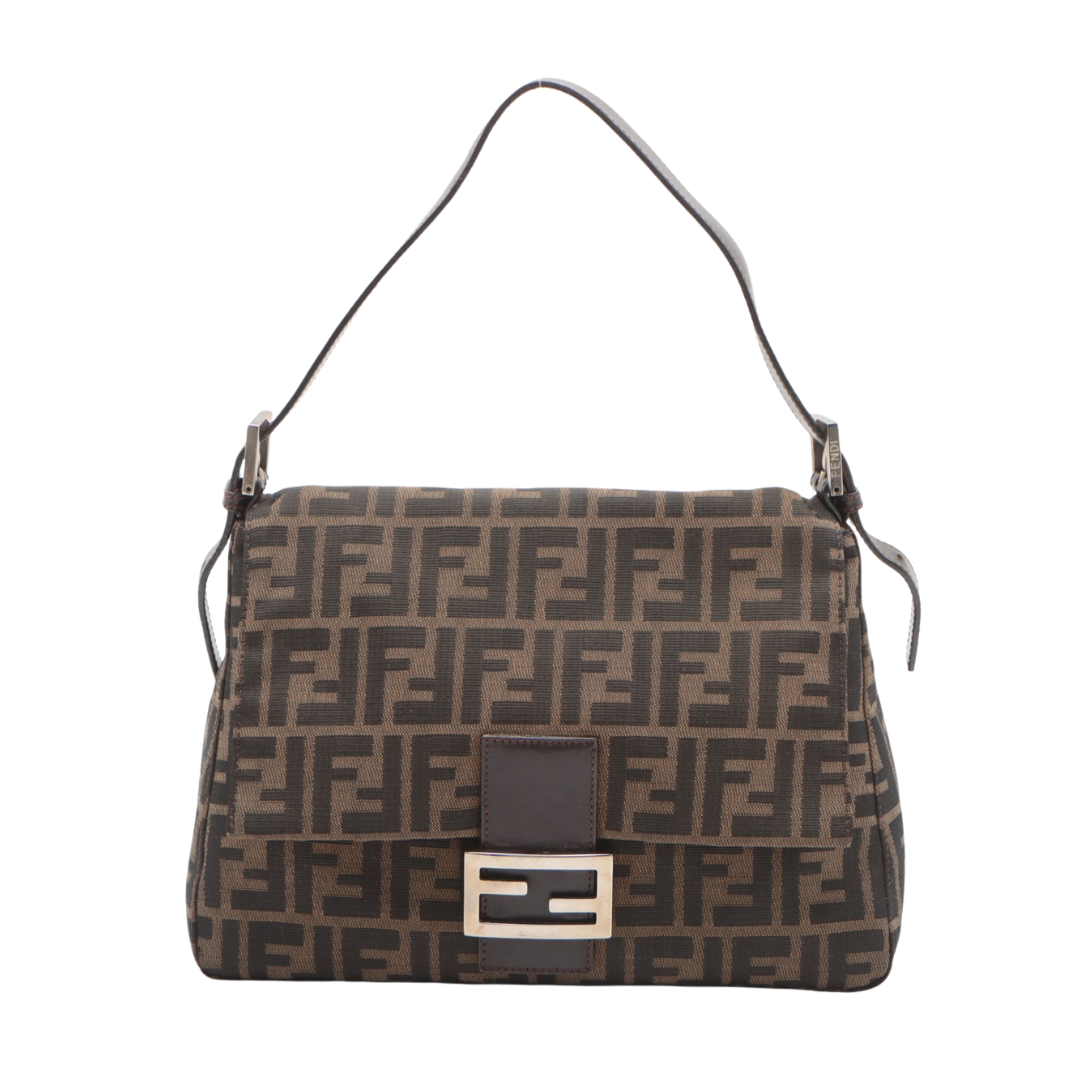 Fendi Mamma Baguette Zucca Brown