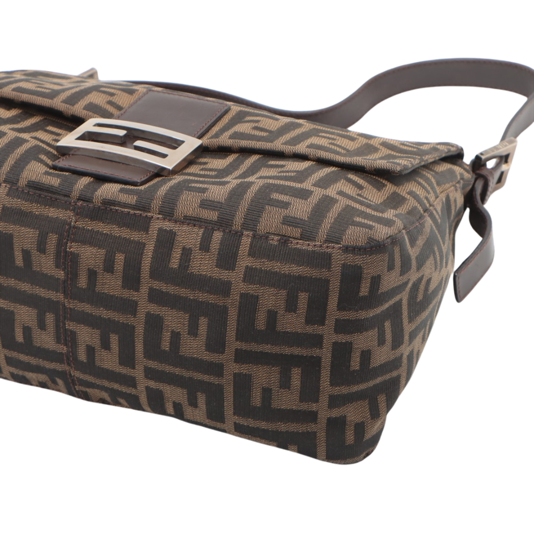 Fendi Mamma Baguette Zucca Brown