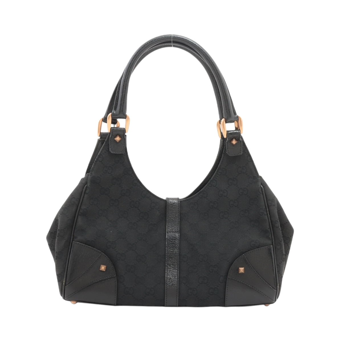 Gucci Black GG Canvas Jackie Handbag