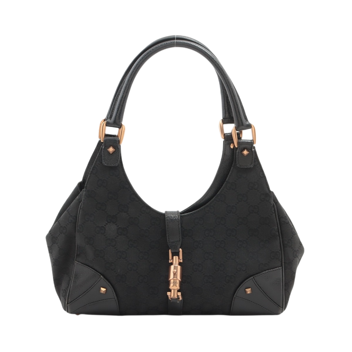 Gucci Black GG Canvas Jackie Handbag