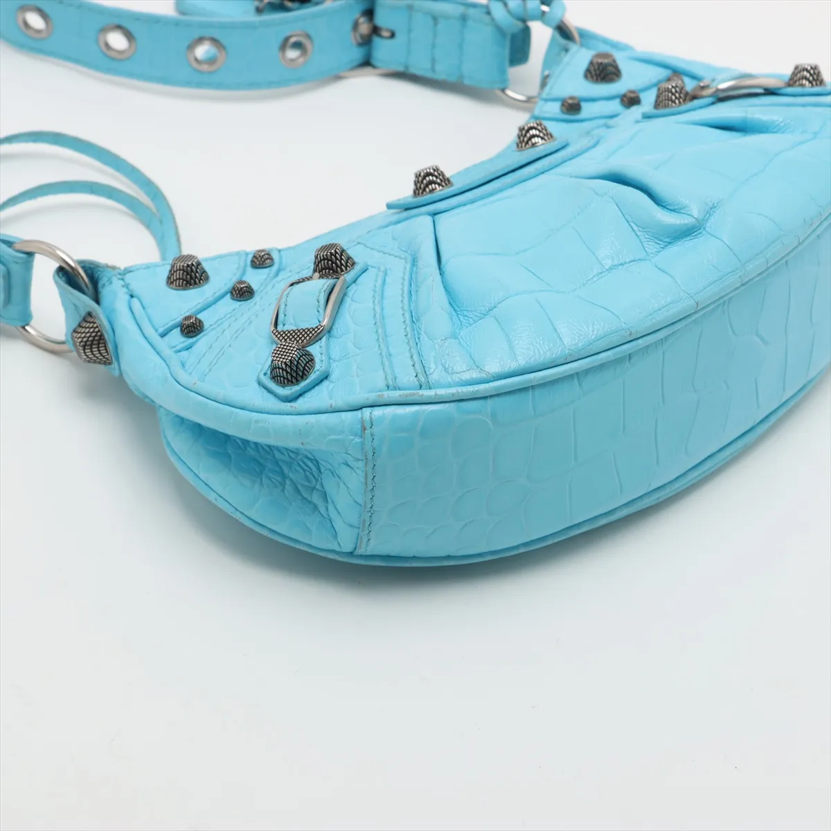 Balenciaga Le Cagole Blue Croc XS 