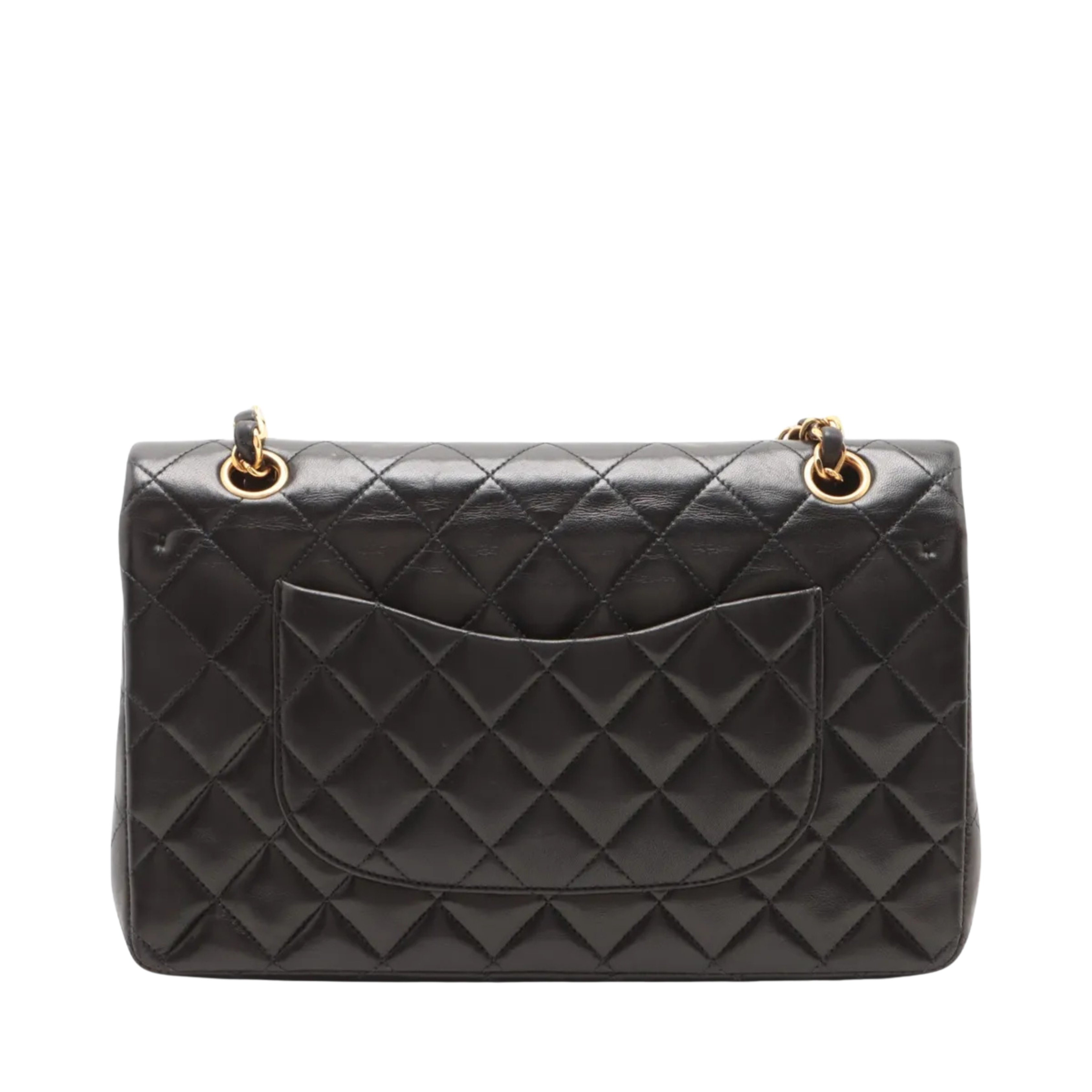 90s Chanel Bordeaux Lambskin Medium Classic Double Flap with 24K GHW