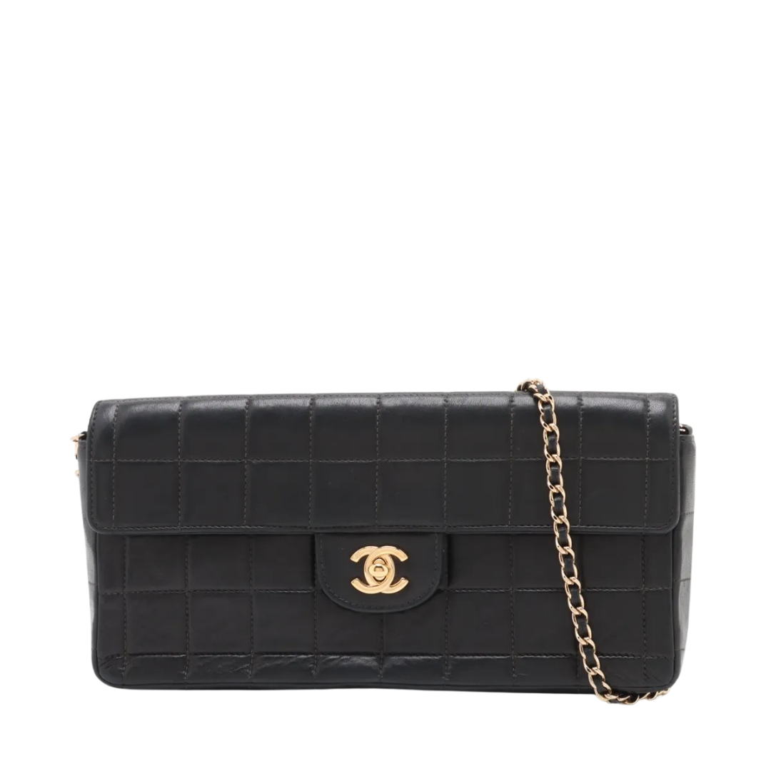2000s Chanel Chocolate Bar East West Shoulder bag