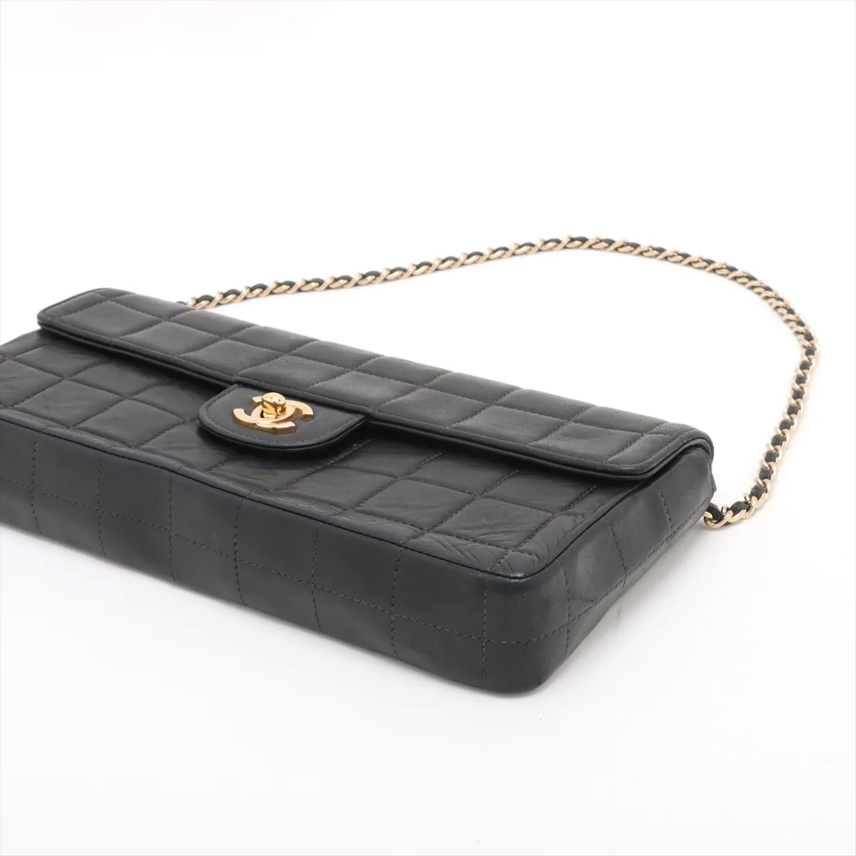 2000s Chanel Chocolate Bar East West Shoulder bag