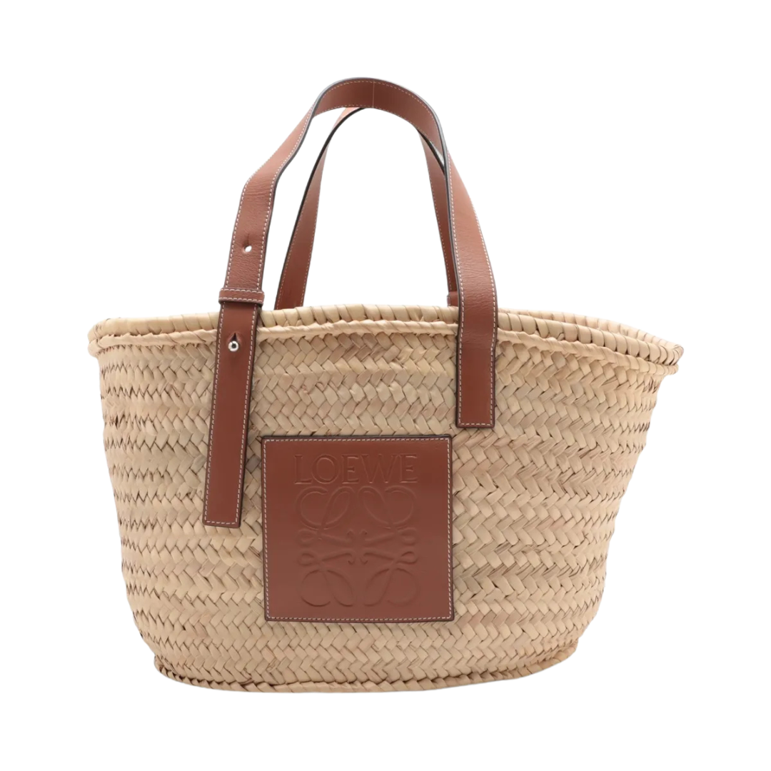 Loewe Basket in Palm Leaf and Calfskin