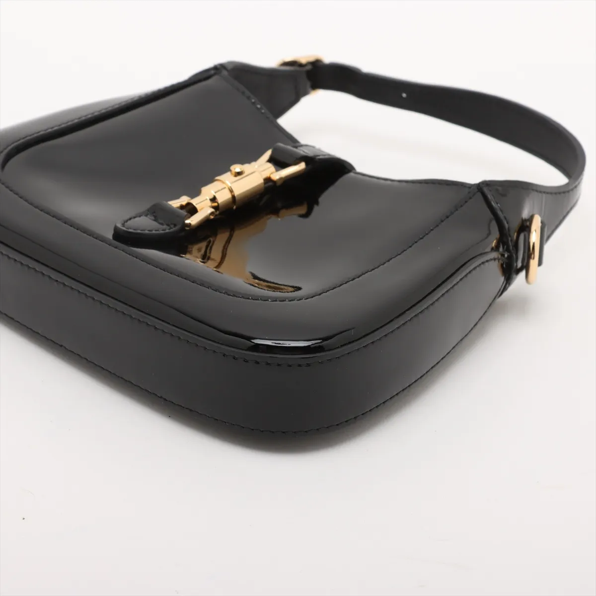 RARE Gucci Black Patent Leather Mini Jackie