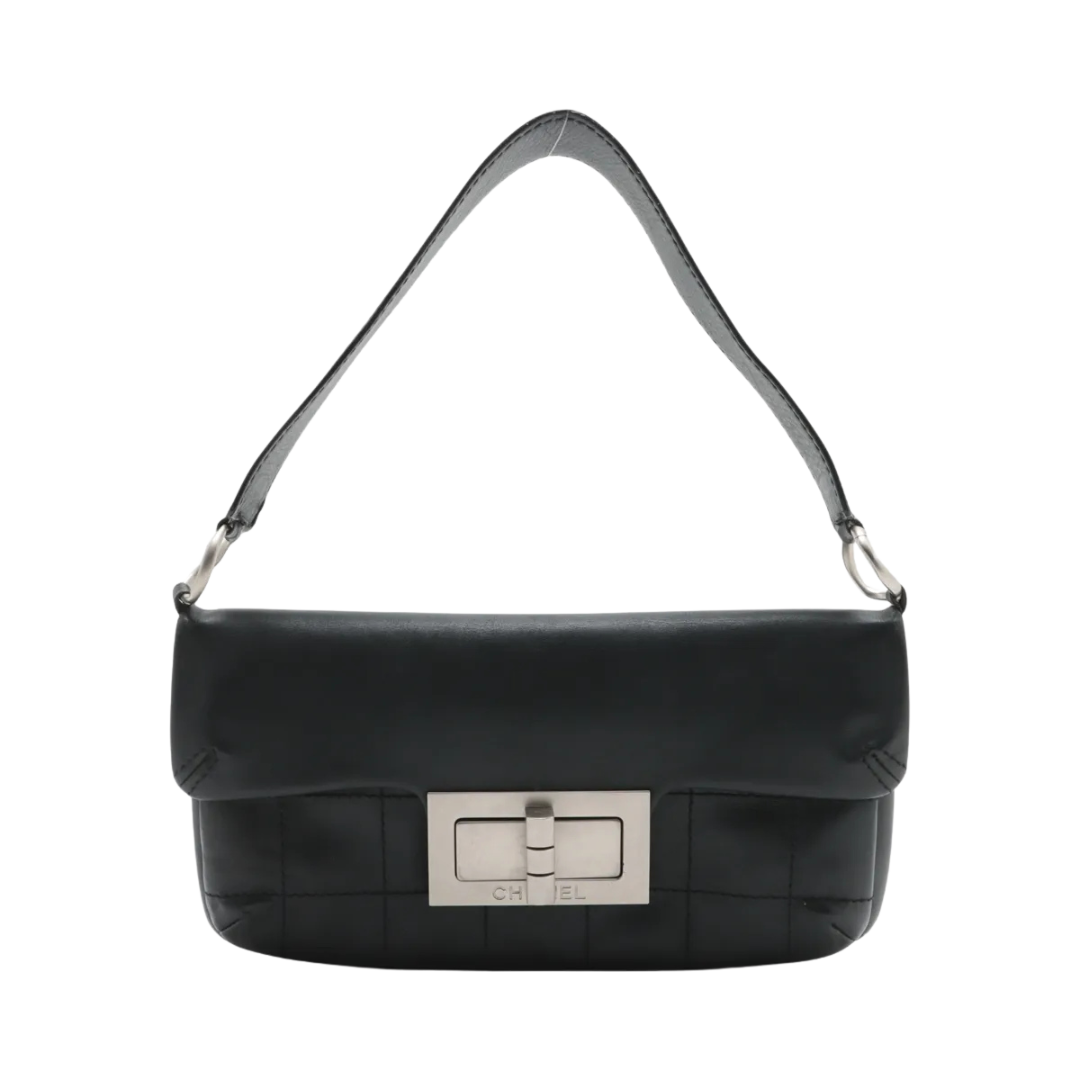 2000s Chanel Chocolate Bar East West Shoulder bag