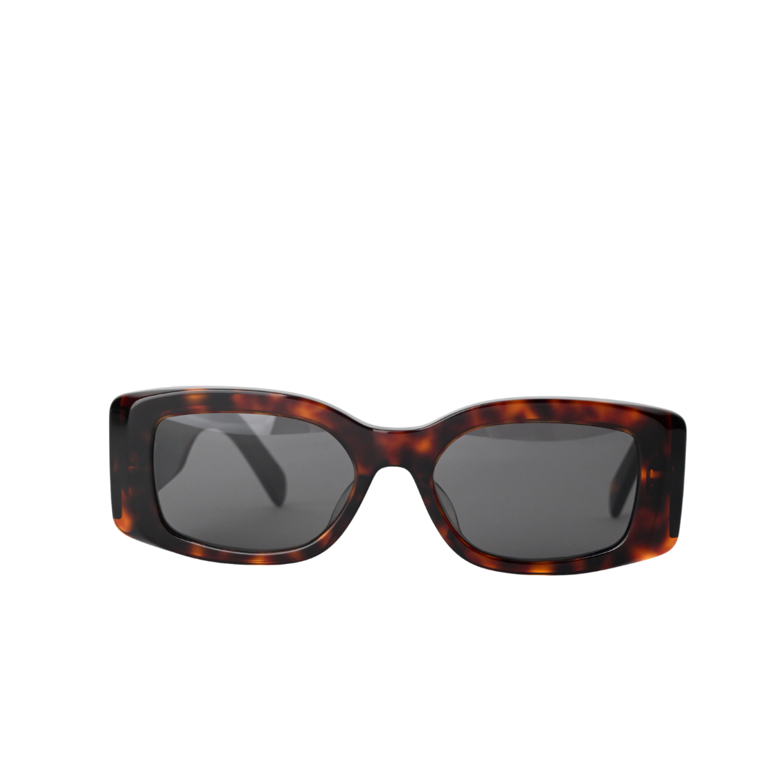 Celine Triomphe XL 01 Red Havana Sunglasses