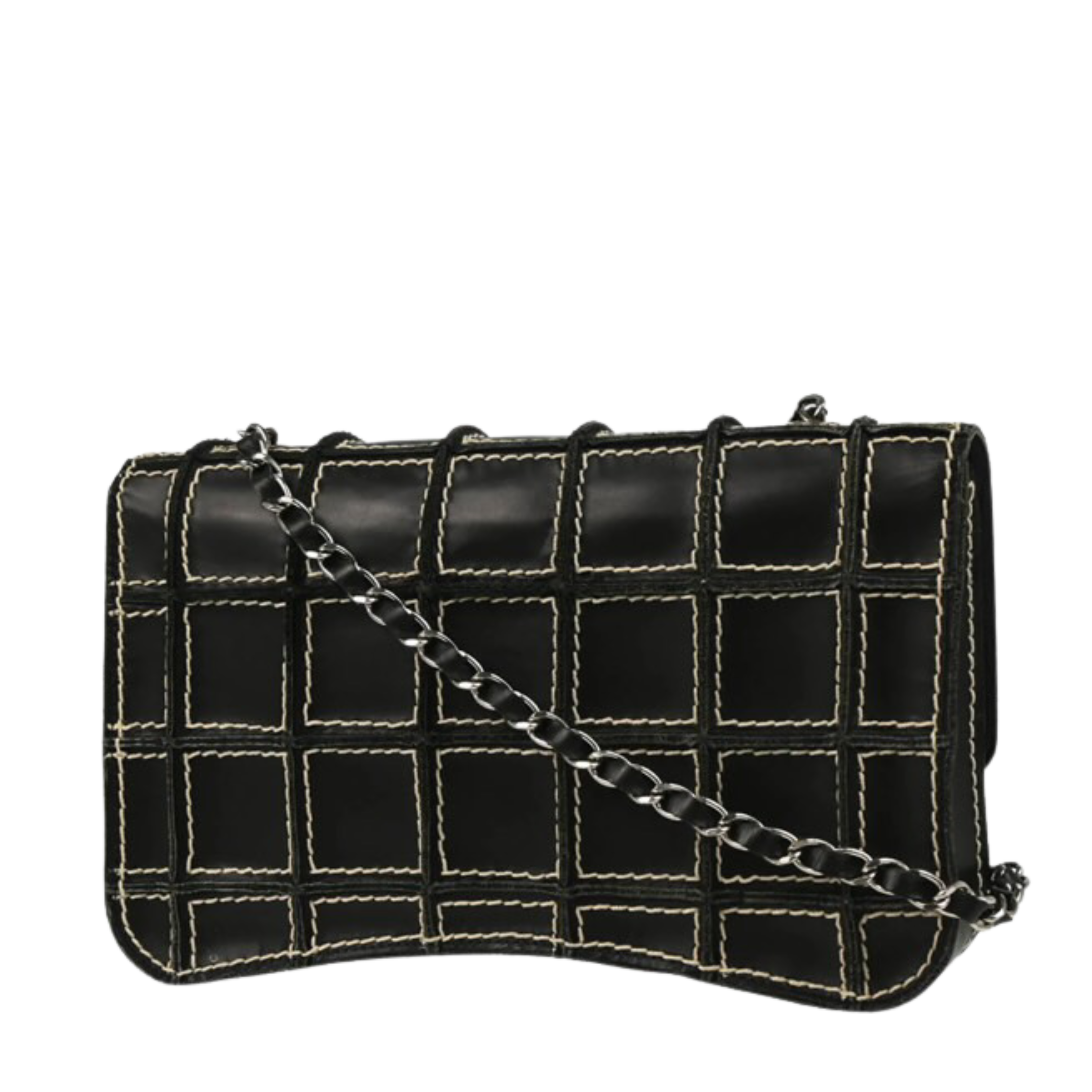 2000s Chanel Contrast Stitch Flap Bag