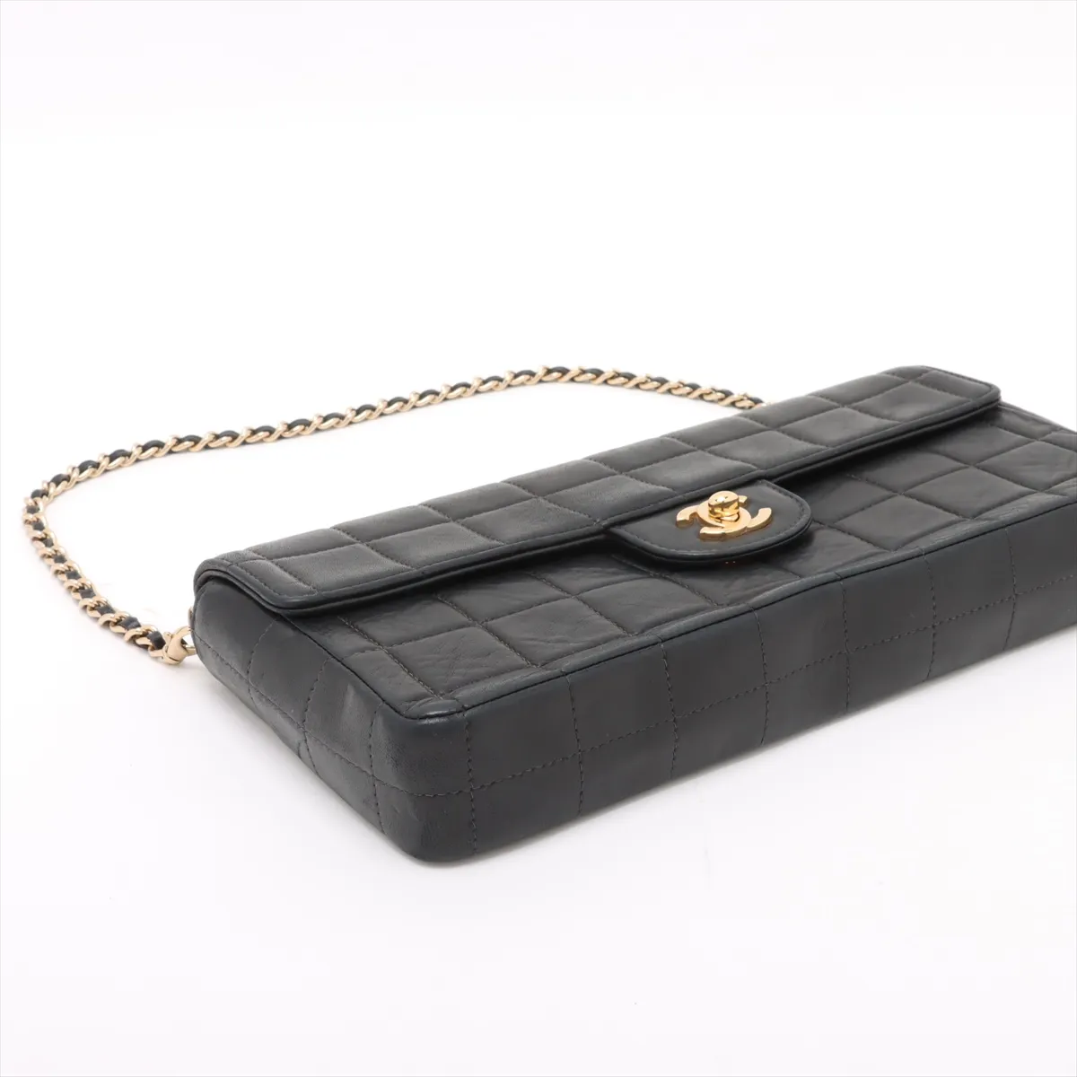 2000s Chanel Chocolate Bar East West Shoulder bag