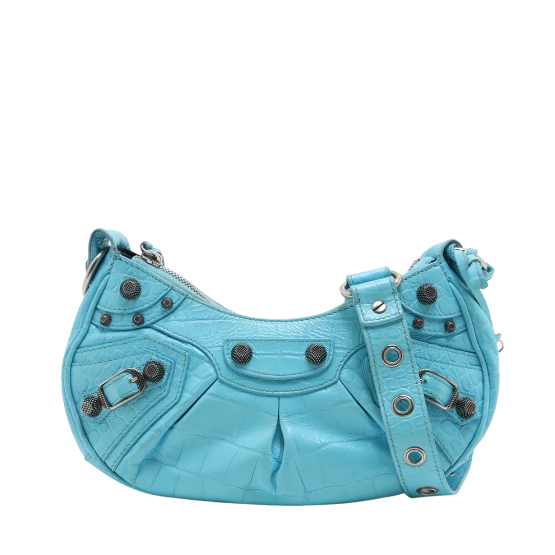 Balenciaga Le Cagole Blue Croc XS