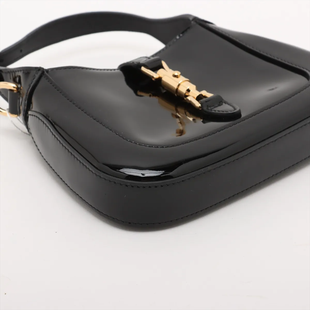 RARE Gucci Black Patent Leather Mini Jackie