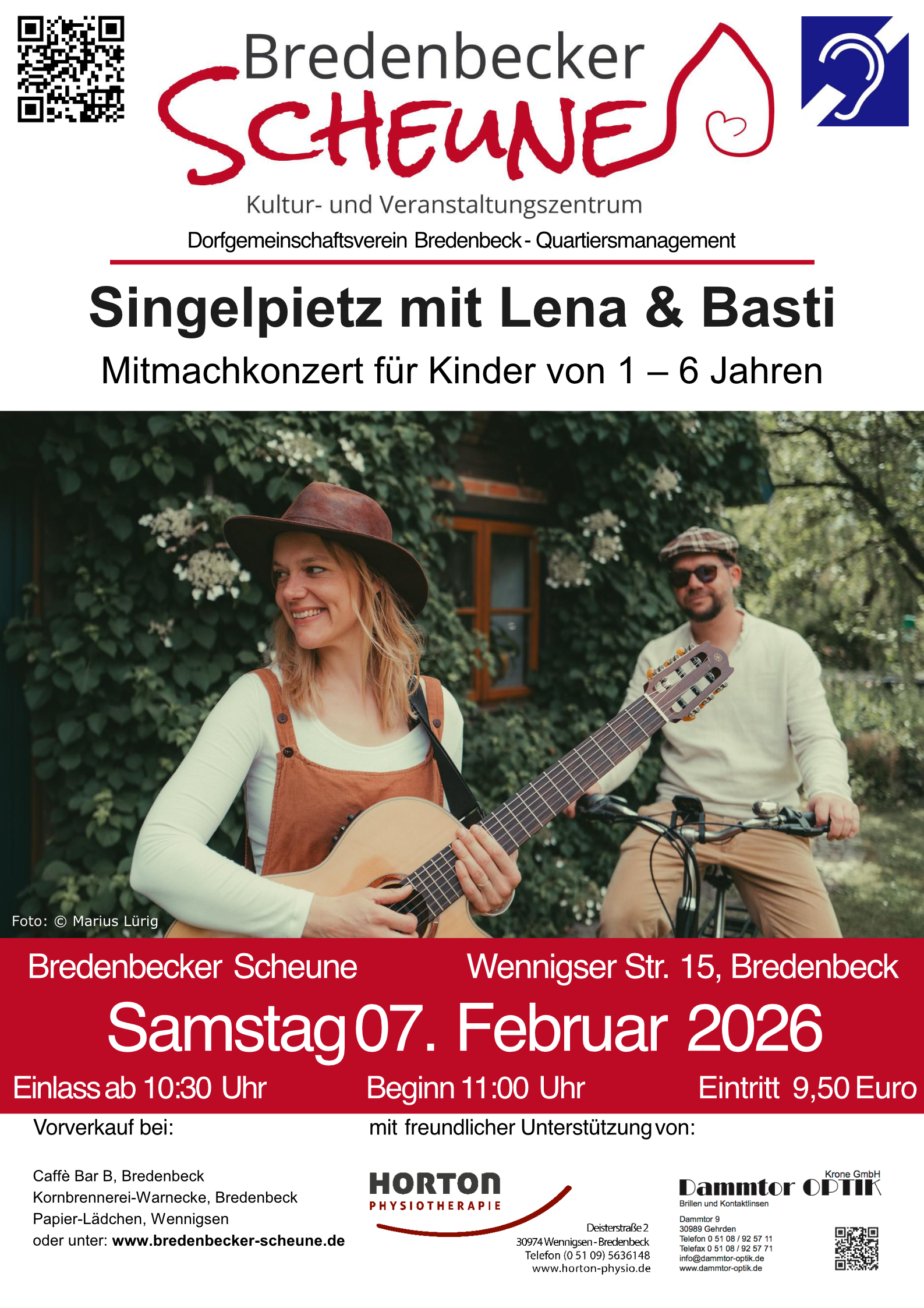 07.02.26 / 11 Uhr Mitmachkonzert mit Lena & Basti 