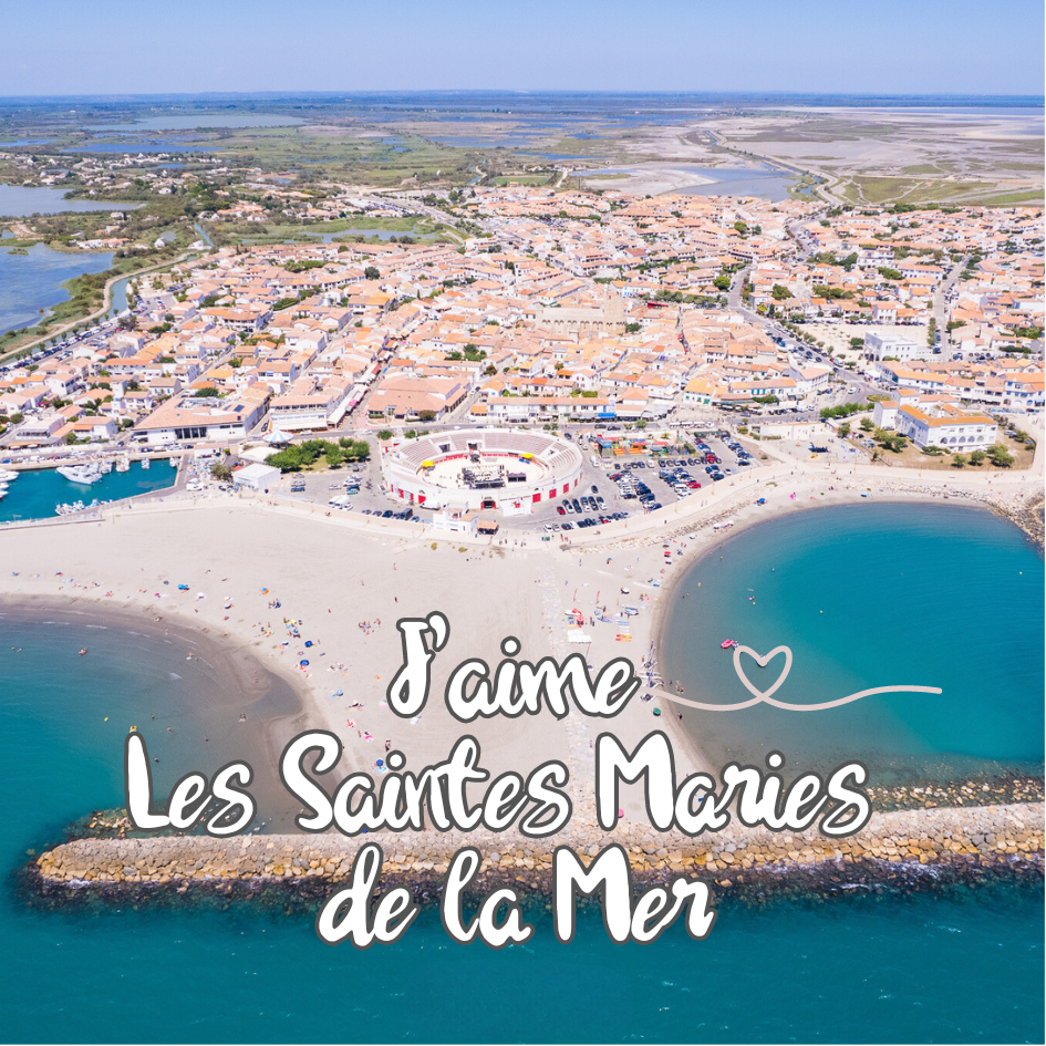 Magnet carré - Vue aérienne des Saintes-Maries-de-la-Mer