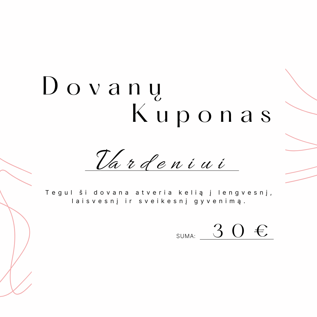 30 eurų dovanų kuponas